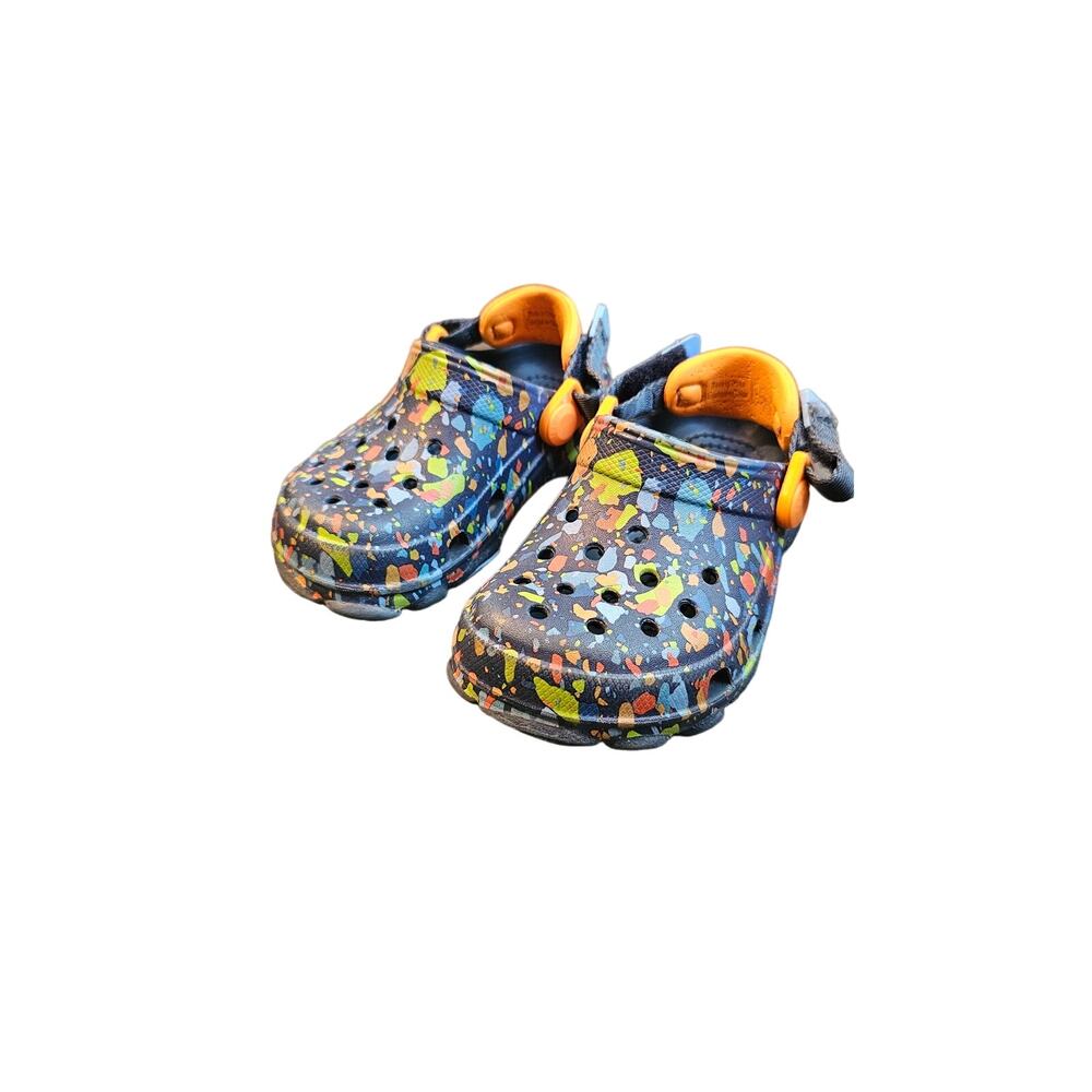 Crocs Shoes Kids size 7 Infant Classic All Terrain Terrazzo Slip On Clogs 207611